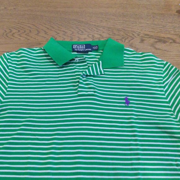 Polo Ralph Lauren Classic Fit Striped Mesh Polo Shirt - Picture 7 of 8